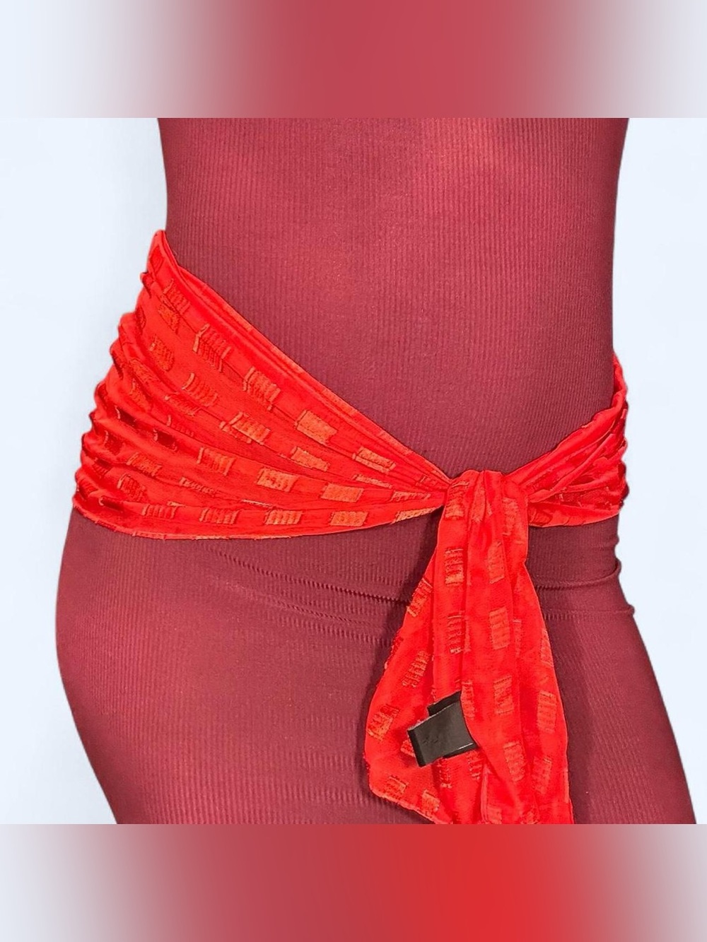 Y2K Grunge Red Scarf Belt by Cejon!